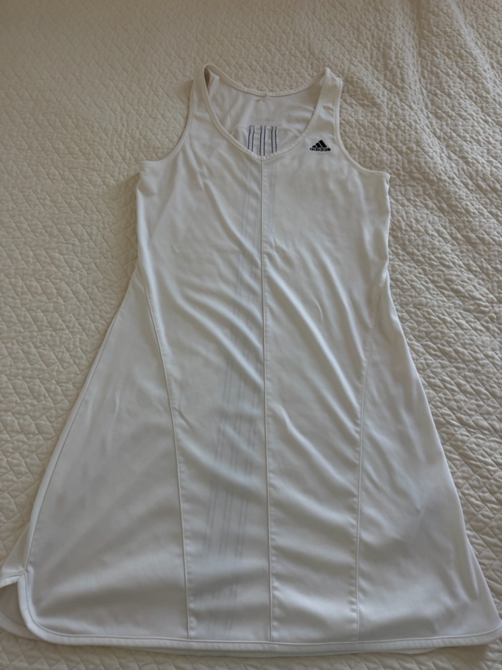 Adidas Climalite Clima365 Tennis Dress White Minimalist Racerback Medium